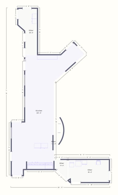 This floor plan took less than five minutes using an iPhone and the Polycam app. It would have taken half a day with a tape measure and AutoCAD.