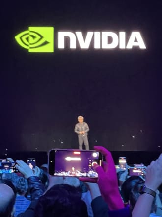 No, that’s not a rock star basking in the adulations of a packed SAP Center. It’s Nvidia CEO Jensen Huang delivering his keynote for the first live GTC conference in five years.