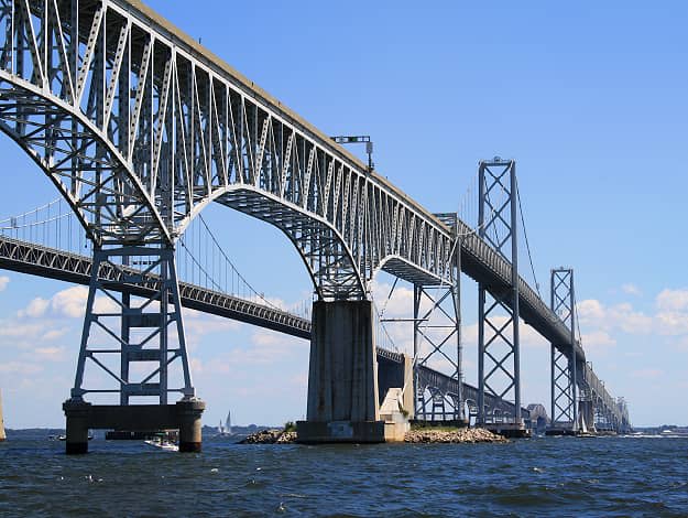 U.S. Steel fabricated the steel for the Chesapeake Bay Bridge in Maryland.