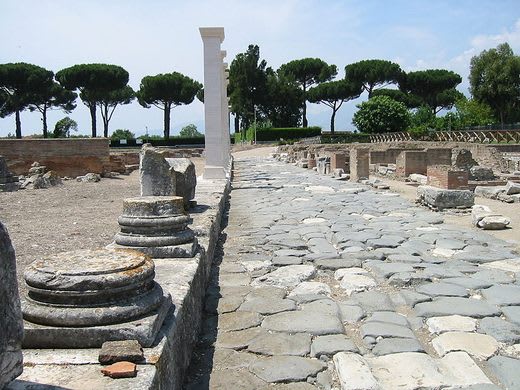 The Appian Way in Rome. Stock photo.