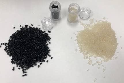 Leftover customized, 3D-printed molds created by SmileDirectClub's fleet of more than 60 HP Multi Jet Fusion 3D printers are recycled and turned into pellets for auto parts.