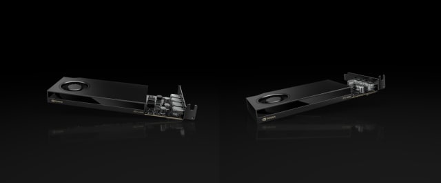 The new Nvidia RTX A400 (left) and RTX A1000 (right) GPU. (Image: Nvidia.)