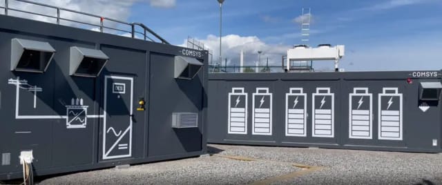 A second-life battery energy storage system at the Landafors hydropower plant in Sweden. (Source: Fortum.)