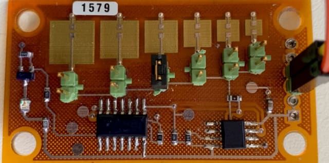 3D printed PCB and capacitors. (Image: Nano Dimension.)