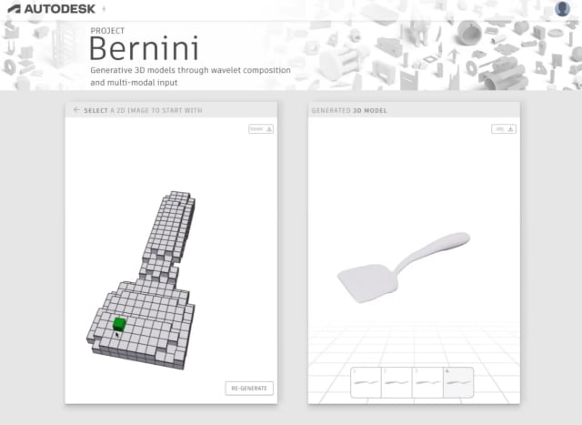 Project Bernini’s voxel input interface. (Image: Autodesk.)