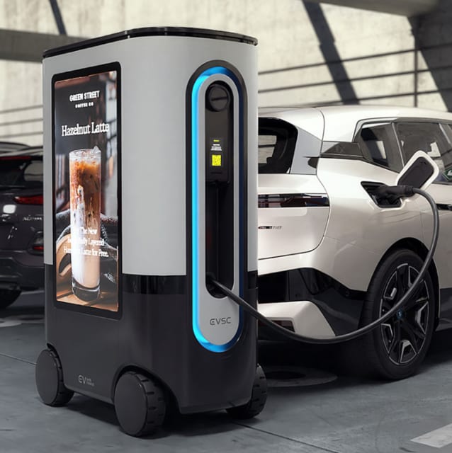 The Ziggy EV charging robot makes any parking spot an EV charging station. (Source: EV Safe Charge.)