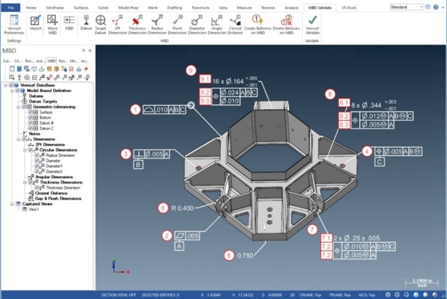 When selecting measurement and inspection software, make sure that it not only is compatible with CAD but is CAD-based at its core.  A good question to ask is, “Does this software include intelligent 3D CAD modeling capabilities?” (Image: Verisurf.)