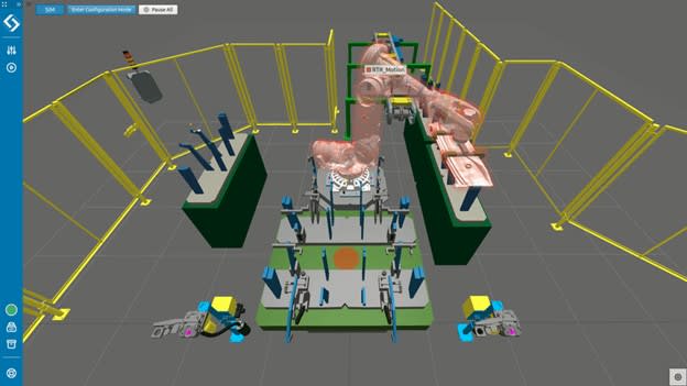 Realtime reviews the path of a robotic arm using Optimization-as-a-Service. (Image: Realtime Robotics) 