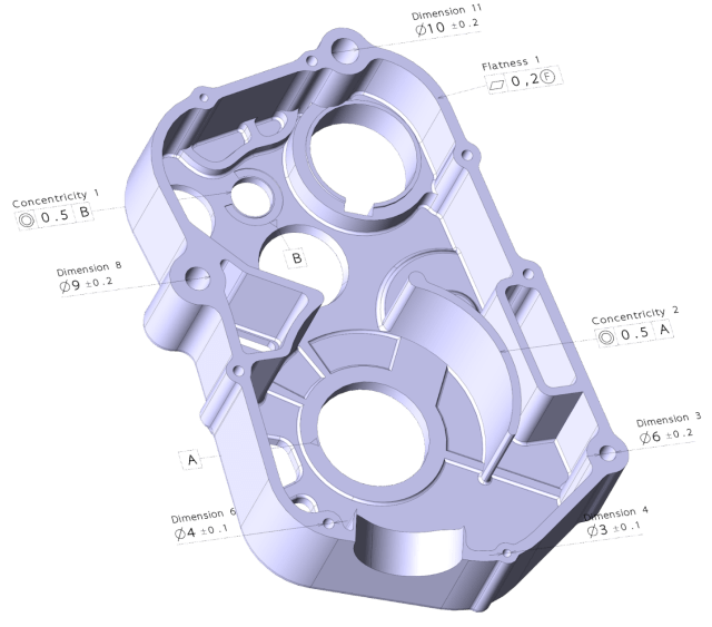 The ability to read GD&T and other data associated with the CAD model is key for metrology software. 