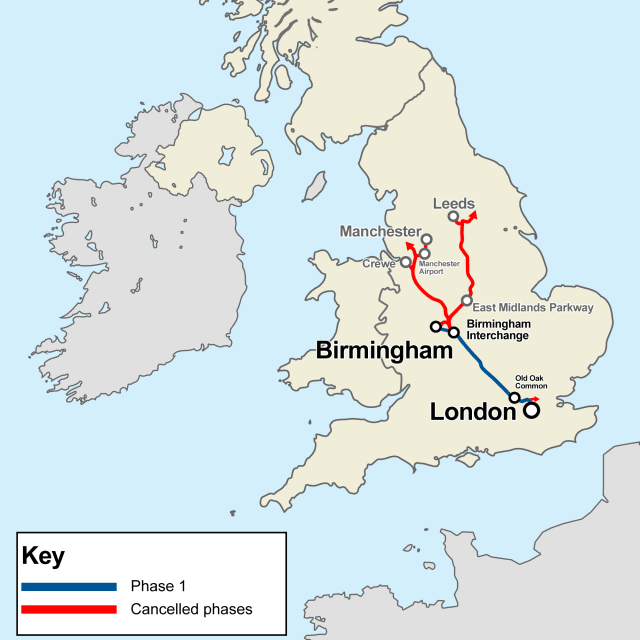 Both parts of HS2 Phase 2, connecting London to Manchester and Leeds, have now been canceled.